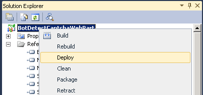 SharePoint CAPTCHA screenshot: Deploy to Sharepoint